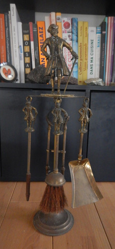 Serviteur cheminée bronze - serviteur,