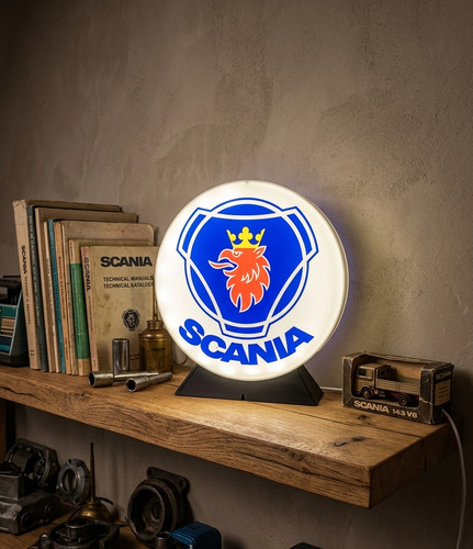Enseigne scania lumineuse - enseigne,