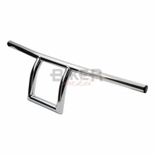 Guidon moto Custom bobber Harley square Diamètre 25,4 Mm. Chrome Universel