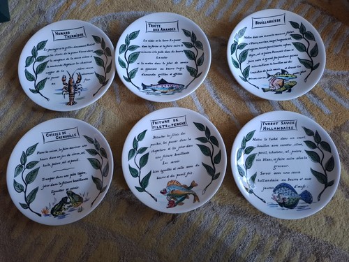 Assiettes gien poisson - assiettes, a