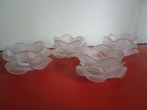 Lot tulipe ancienne verre - -,