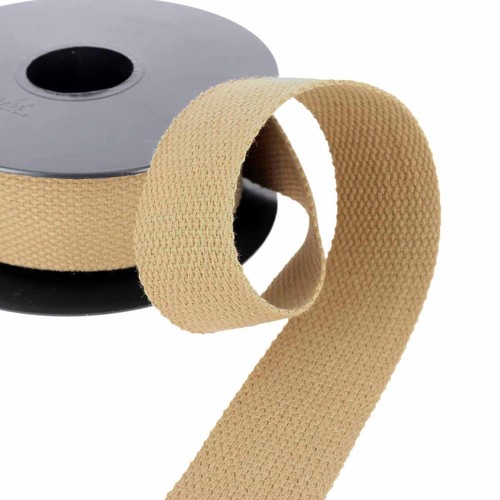 Sangle coton 30mm beige - en,