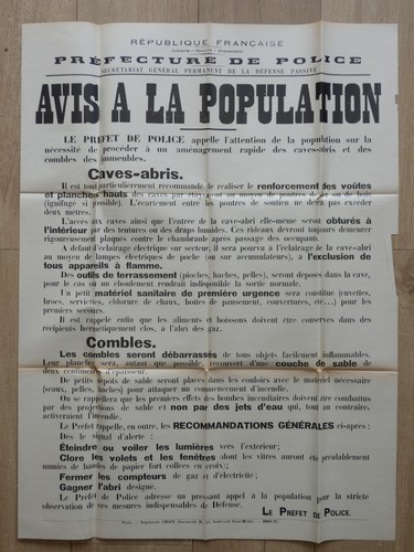 Affiche ancienne défense - ancienne,