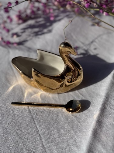 Saleron cygne limoges - cygne, vintage