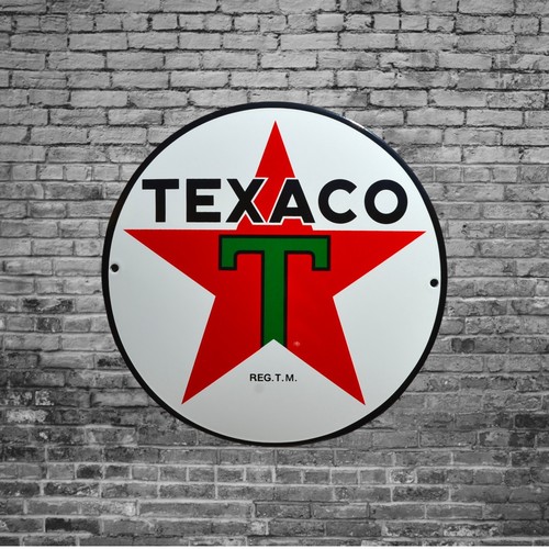Plaque émaillée texaco 1936 - plaque,