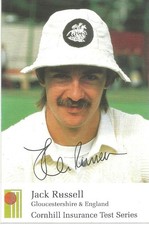 Jack Russell - GLOUCESTERSHIRE - Signed Cornhill Insurance Card