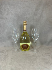 RARE 2 Vintage Champagne Dom Ruinart Glass Flutes Made in France