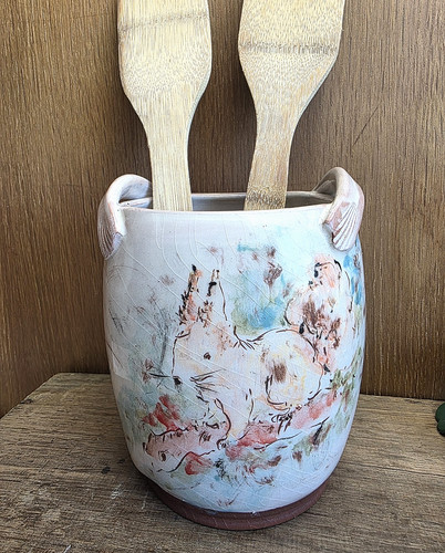Pot porte ustensiles - pot, en