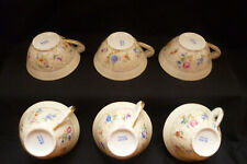 Limoges SFP Deshoulières Lourioux Porcelain 6 Cups Coffee, Tea Set
