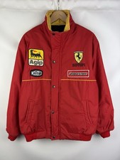 Blouson bombardier de course vintage Ferrari Agip Magneti Marelli Bridgestone...