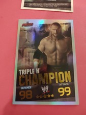 Triple H Champion Shiny Card Catch Topps Slam Attax Evolution 2009