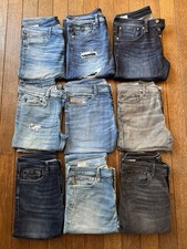 LOT DE 10 JEANS HOMME : LEVIS'S, DIESEL, KAPORAL, JACK&JONES, PEPE JEANS... TBE