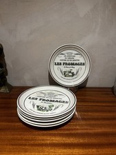 Lot de 6 assiettes décor « Fromages » – Gien