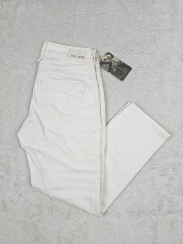 Jean droit court blanc - jean,
