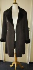 Superbe manteau CAROLL imitation peau lainée , 36 / 38 , comme NEUF !