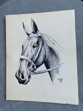 RENÉ HAUSMAN RARE DESSIN ORIGINAL DE JEUNESSE 1955 24 x 31 PARFAIT ÉTAT