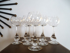 8 verres à vin rouge cristal