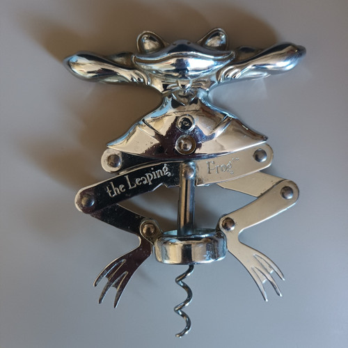 Ancien tire bouchon grenouille - bouchon,