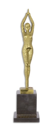 Sculpture bronze étoile - sculpture, en