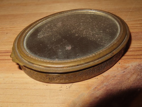 Poudrier miroir ancien - miroir,