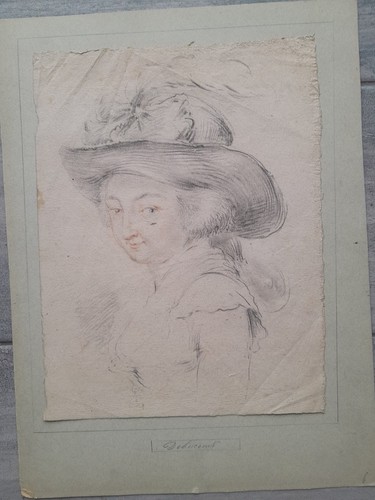 Dessin ancien 18ème crayons - dessin,