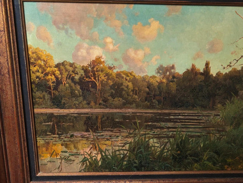 Tableau ancien peinture huile - tableau,