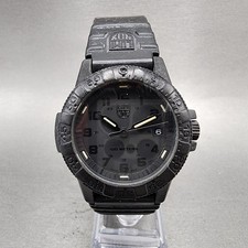 Luminox Navy Seal Watch Men 39mm Black Dial Black Tone Date H-3LX New Batter