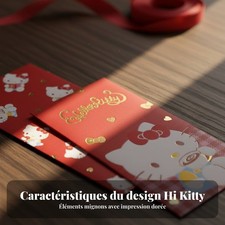 Pochette rouge chaton, dessin