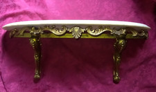 Mid 20th Century Bronze and Onyx Wall Console