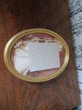 cadre oval en bois doré avec son verre