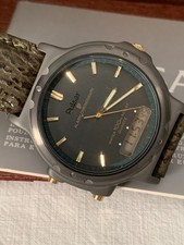 Seiko Quartz Chrono Pulsar Ana Digi V011 0010 PVD Steel 90s Tag Box NOS