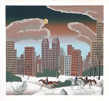 Thomas McKnight, Central Park II, Sérigraphie, Signée Et Numérotée Au Crayon