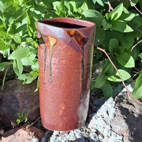 Vase grès signé - , jean