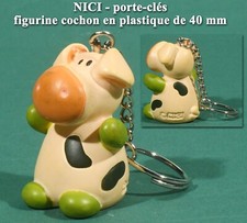 NICI 40mm PVC Pig Figure Keychain