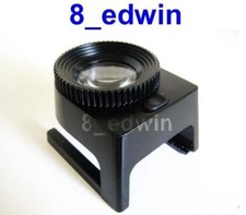 Professional Solid Steel 10x mag Large Lens Lighting Loupe 