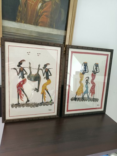 Tableaux africain signé - africain,
