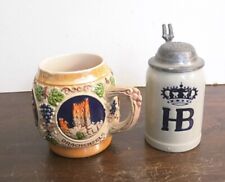 LOT OF 2 BEER MUGS GERZ / HB GERMANY