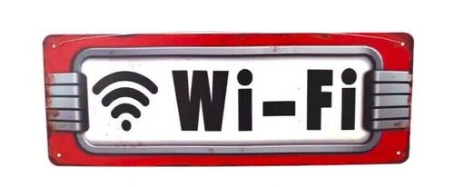 Plaque métallique fi - , wi-fi
