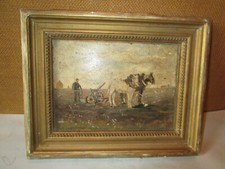 Jolie petite huile sur bois ou