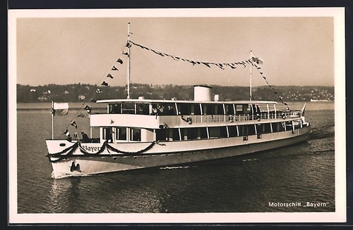 Carte postale bateau moteur - carte,