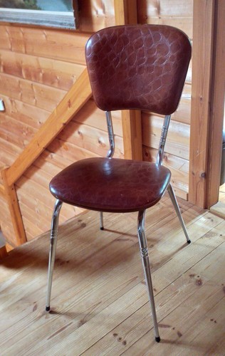 Chaises cuisine vintage marron - cuisine,