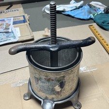 Antique Vintage O.P. Schriver Co. Juicy Fruit Wine Press - 3 Quart