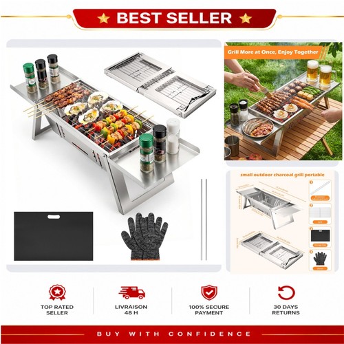 Mini barbecue charbon - , pliable
