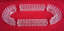 Val Saint Lambert Pressed Crystal Centerpiece Vases 4 Pcs Early 20th C