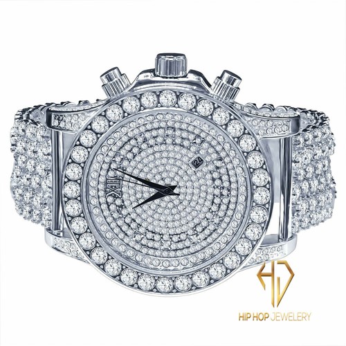Men white gold - white, simulated