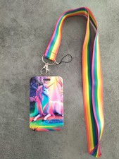 Porte carte- badge Licorne -
