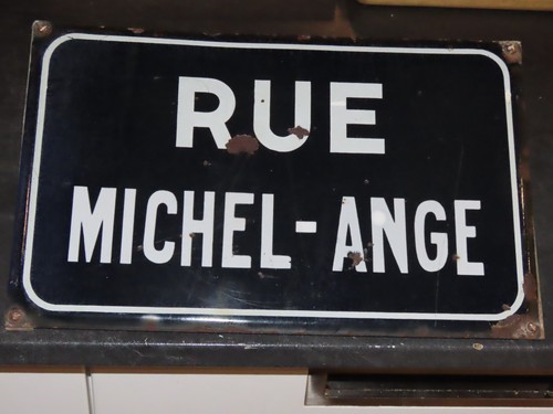 Plaque rue émaillé - de,