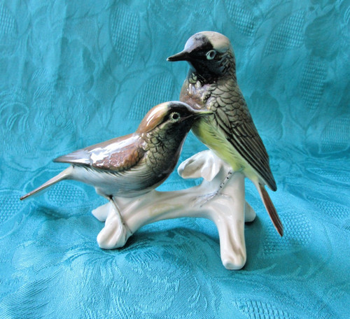 Couple oiseaux porcelaine - couple,