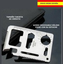 Carte De Survie Chasse Pêche Camping Voiture Portefeuille Acier Couteau