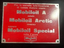 Plaque Auto MOBIL Pour Lubrification Moteur Changement Huile Tôle VINTAGE